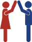 high fiving silhouettes for adult coed bowling dallas tx